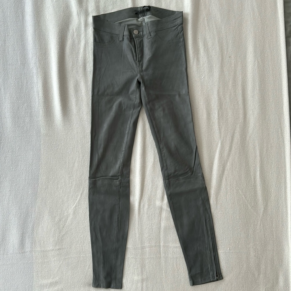 J BRAND Leather pants with ankle zip- size 25
